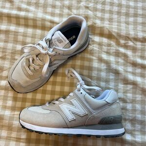 New Balance Beige and White 574